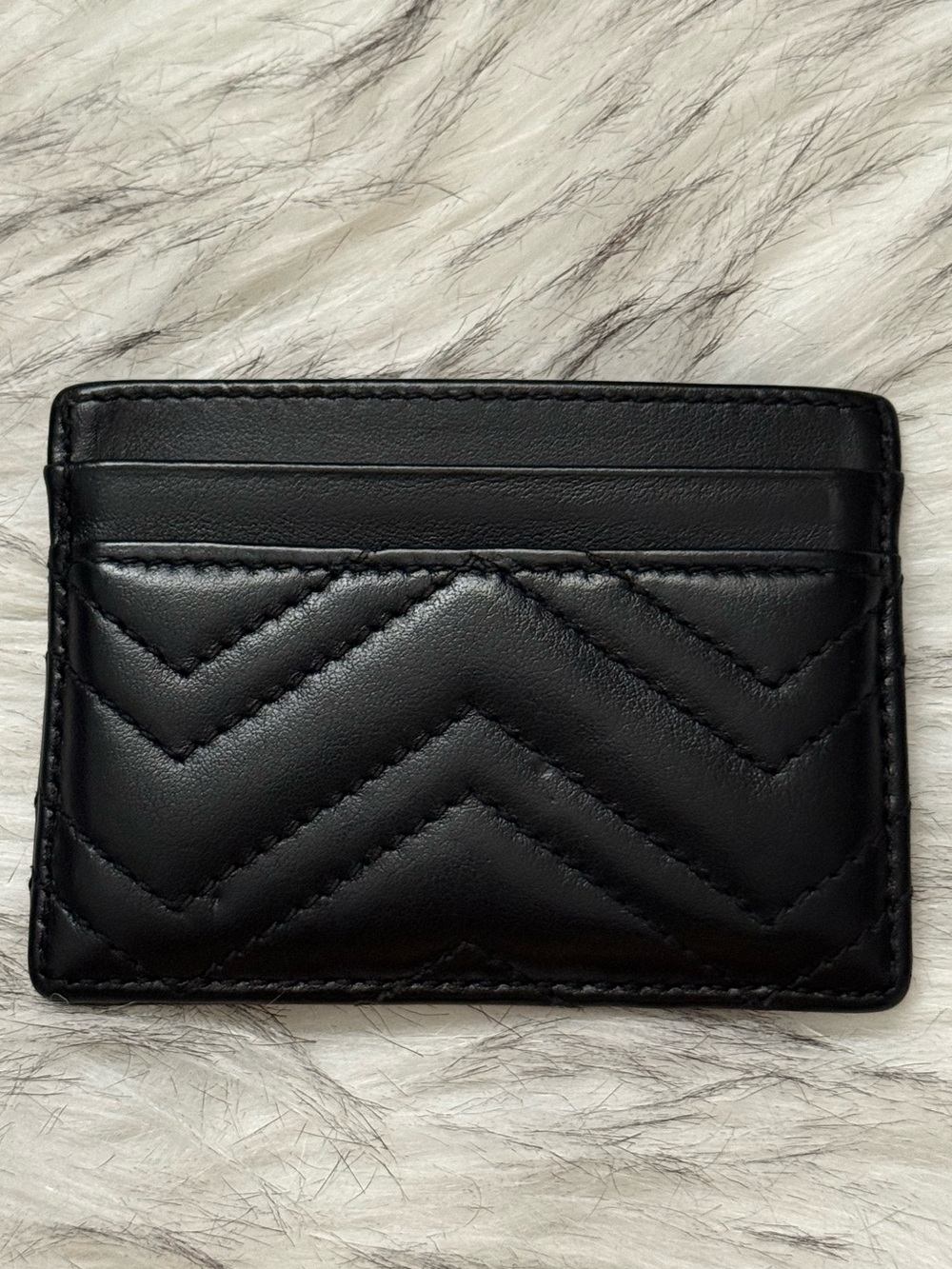 SOLD SOLD! Authentic Gucci Black GG Marmont Quilted Leather Card Case - Picture 4 of 4